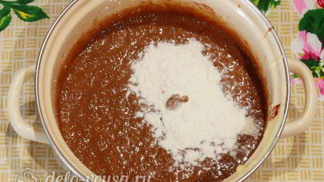 брауни с творогом и вишней