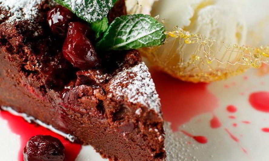 Рецепт брауни с вишневой прослойкой