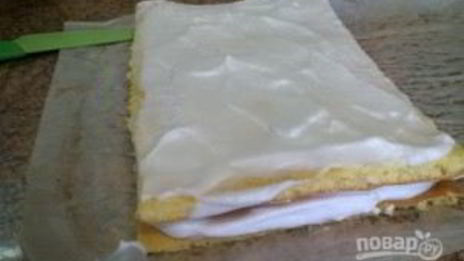 лимонное пирожное с белковым кремом