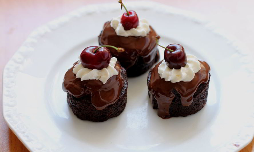 Рецепт мини-пирожные черный лес