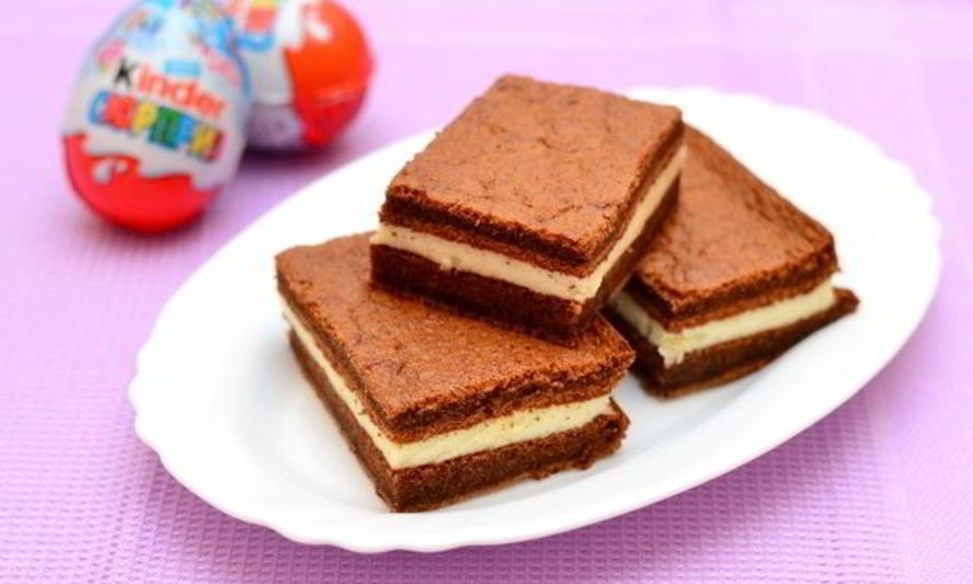 Рецепт пирожное kinder milk-slice