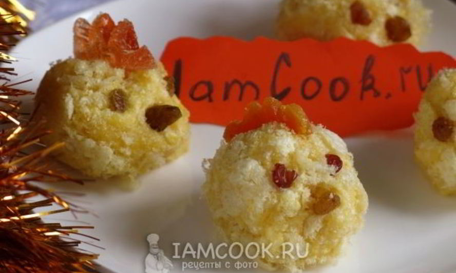 Рецепт пирожное цыплята с кукурузными палочками