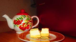 Пирожное творожное из песочного теста