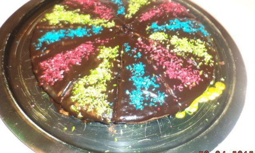 Рецепт разноцветное пирожное