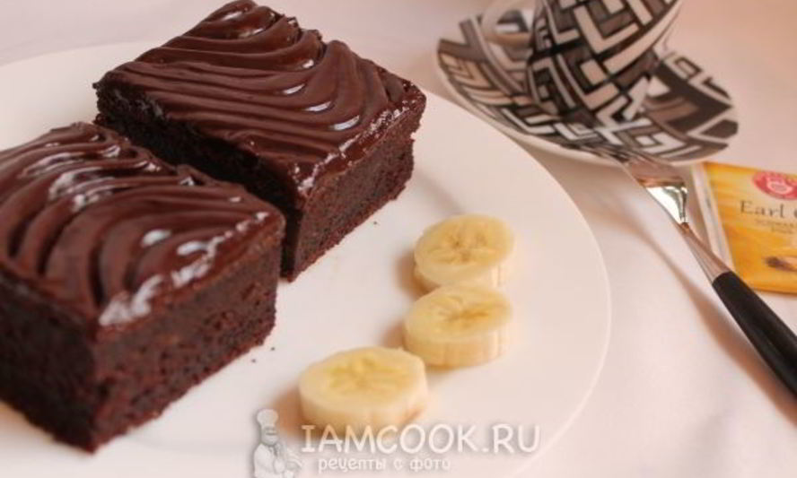 Рецепт шоколадно-банановые пирожные