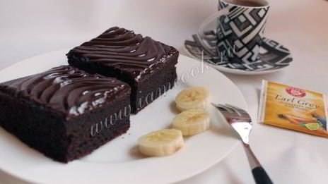 шоколадно-банановые пирожные