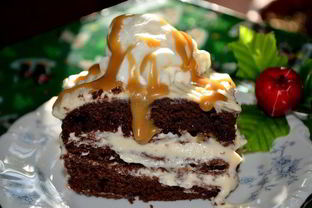 Шоколадно-карамельный брауни