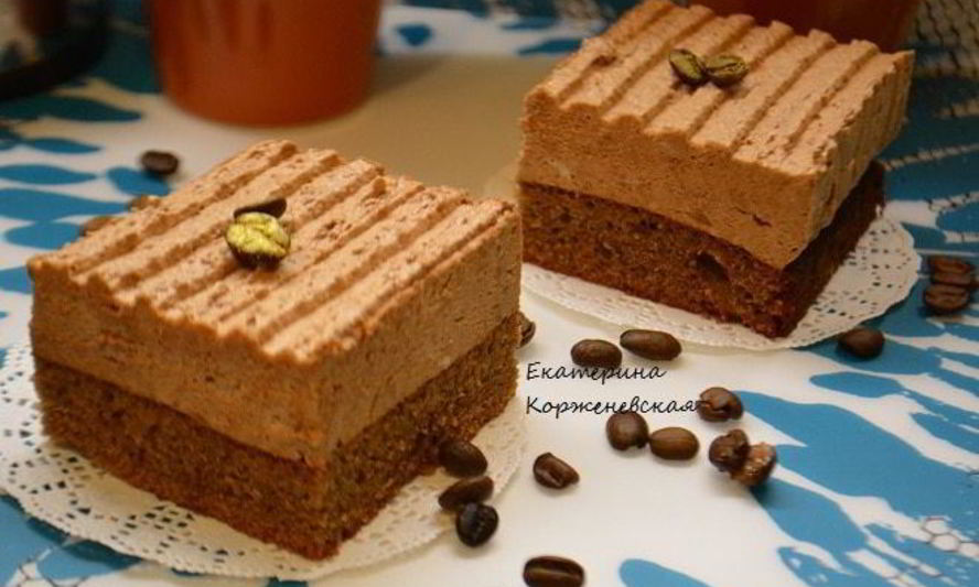 Рецепт шоколадно-муссовое пирожное