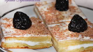 Сметанные пирожные с черносливом