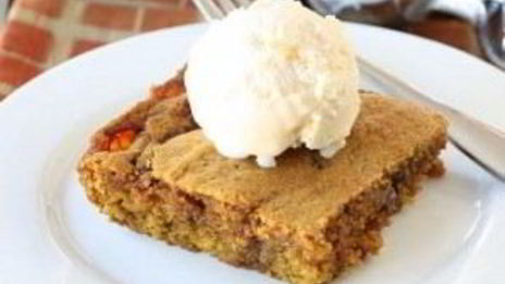 тыквенные пирожные с карамелью и шоколадом