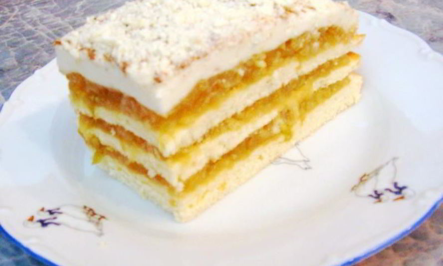 Рецепт яблочно-пудинговое пирожное пляцок