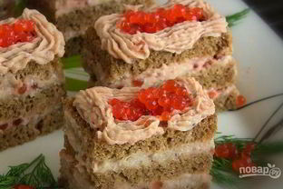 Закусочные пирожные из сельди