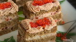 Закусочные пирожные из сельди