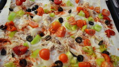 диетическая пицца на лаваше