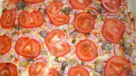 легкая пицца из творожного теста