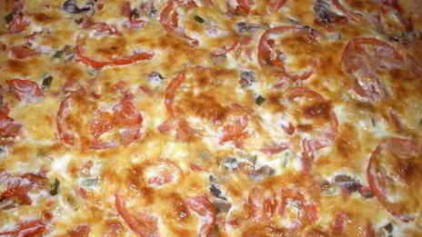 легкая пицца из творожного теста