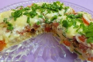 Пицца без теста на курице