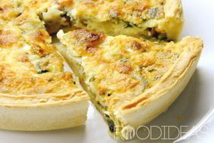 Пицца из песочного теста с грибами