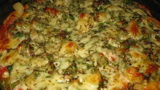 Пицца Курица с ананасами