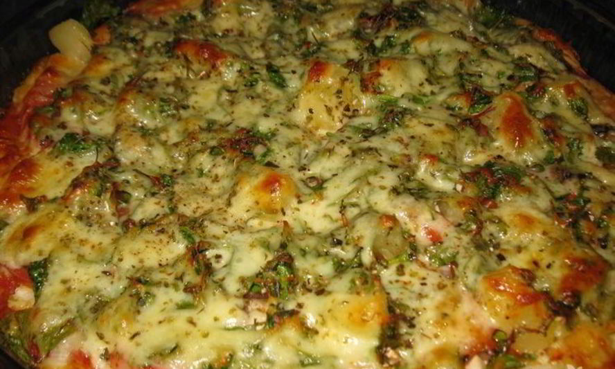 Рецепт пицца курица с ананасами