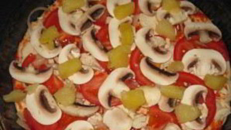 пицца курица с ананасами