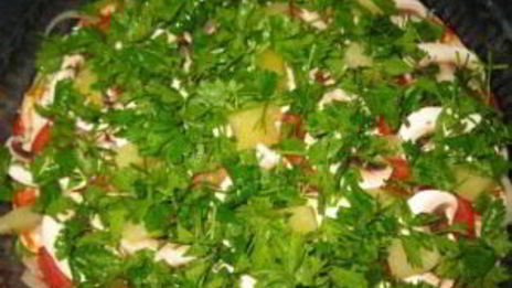 пицца курица с ананасами