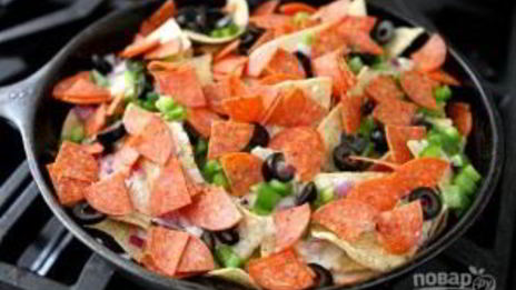 пицца на чипсах