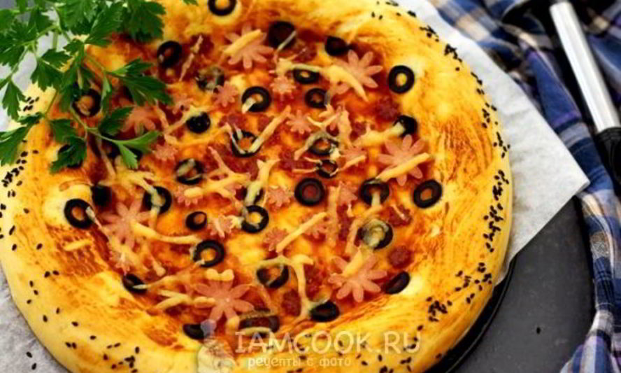 Рецепт пицца на пышном тесте