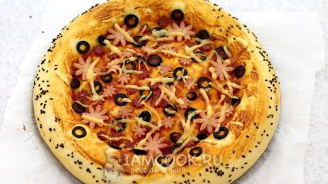 пицца на пышном тесте