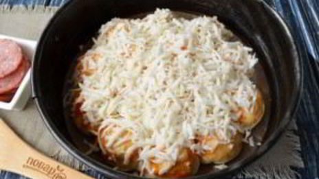 пицца на шариках из теста