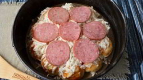 пицца на шариках из теста