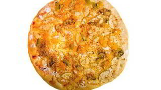 Пицца с копченой рыбой и кислыми яблоками