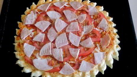 пицца с мясом