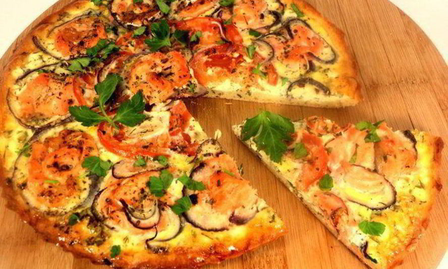 Рецепт пицца с семгой и сливочным сыром