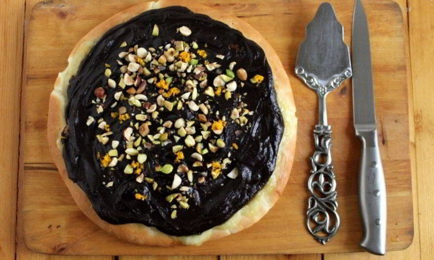 Рецепт пицца с шоколадом