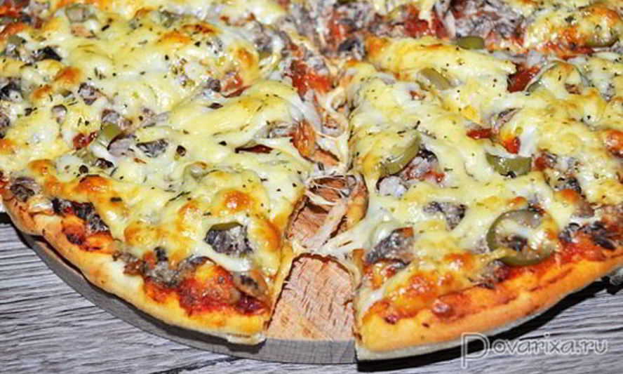 Рецепт пицца с тунцом
