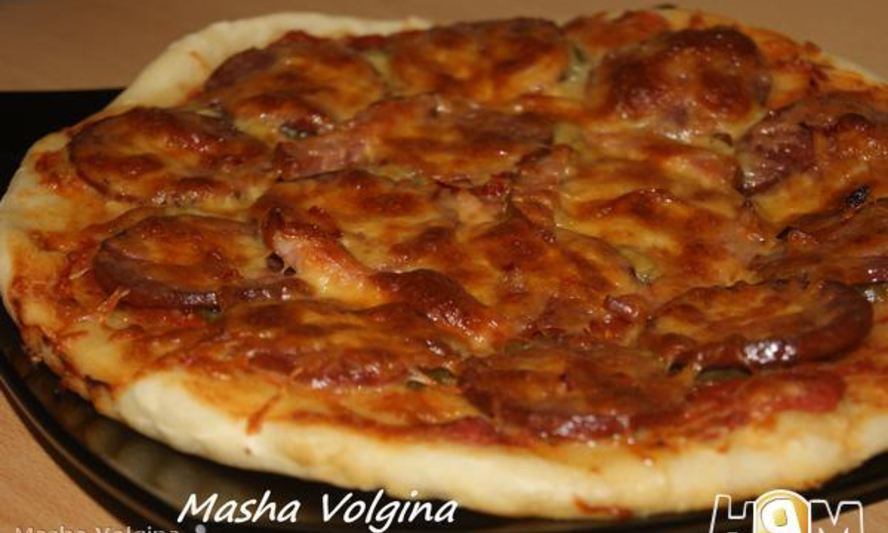 Рецепт пицца сальсичча с красным перцем