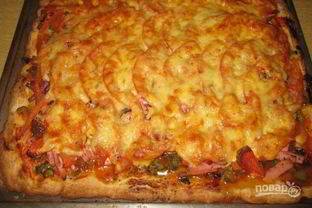 Пицца в духовке на майонезе