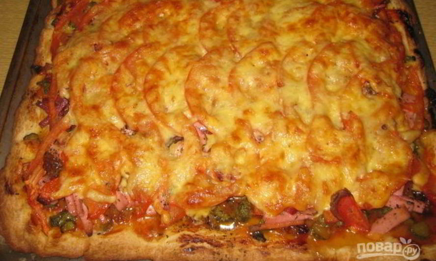 Рецепт пицца в духовке на майонезе