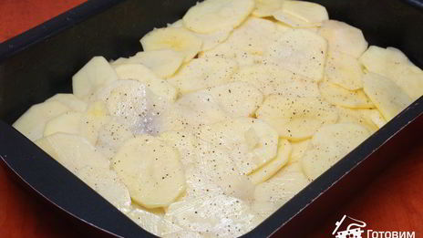 свинина с картофелем под сырной шубой