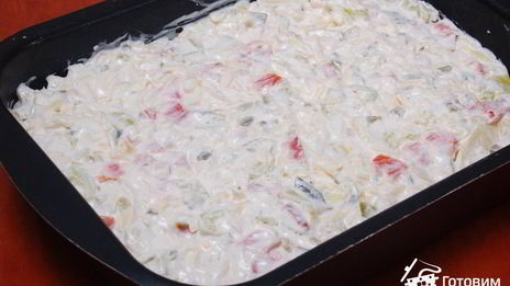 свинина с картофелем под сырной шубой