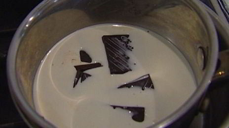 апельсиновые пончики с шоколадным соусом