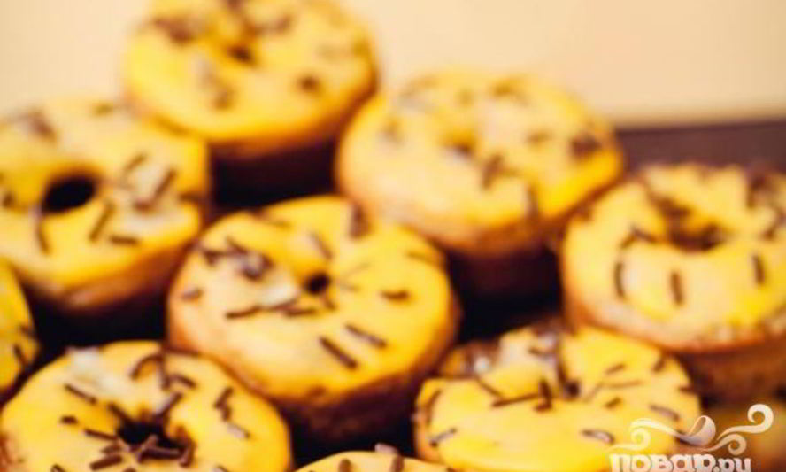 Рецепт банановые пончики в глазури