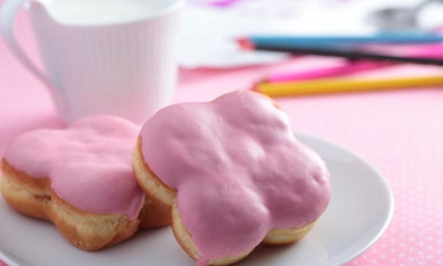 Рецепт пончики с розовой глазурью