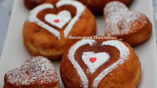 Пончики с шоколадом для всех влюбленных