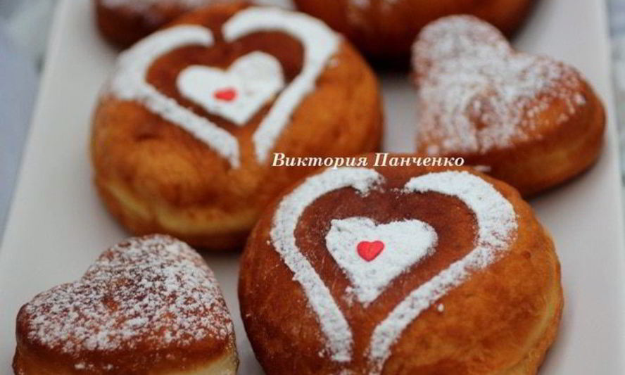 Рецепт пончики с шоколадом для всех влюбленных