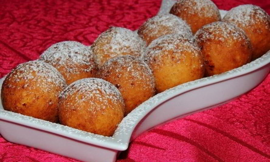 Рецепт пышные пончики из творога с корицей