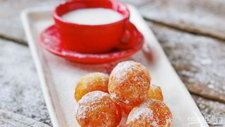 Творожные пончики, жаренные в масле