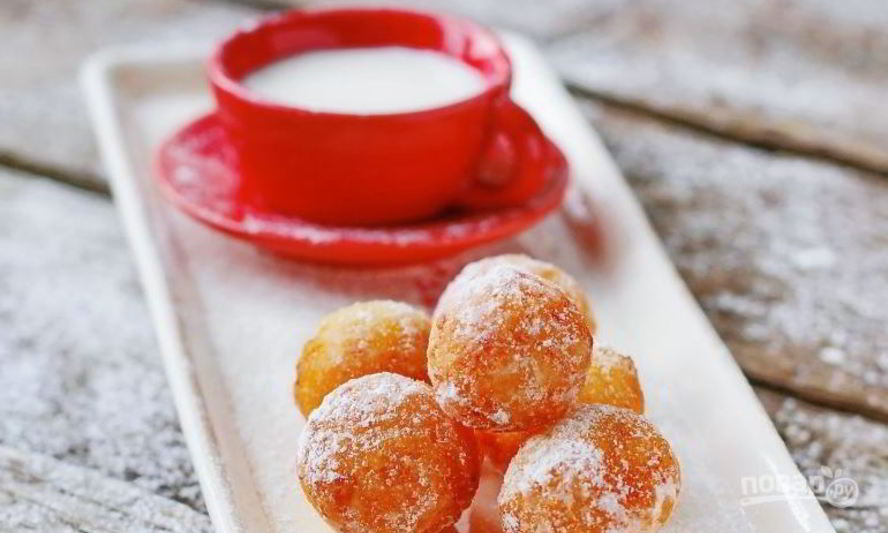 Рецепт творожные пончики, жаренные в масле
