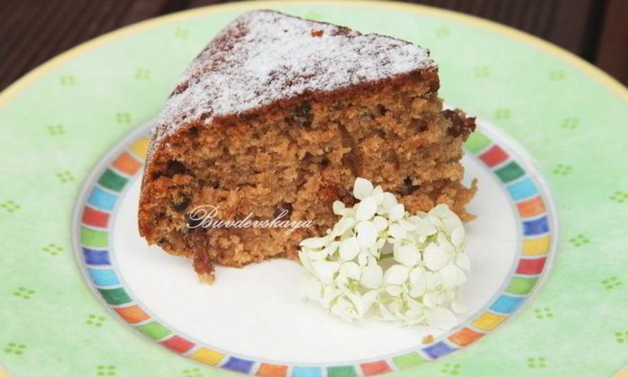 Рецепт чайная коврижка с изюмом и орехами в мультиварке